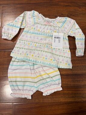 NWT Polarn O Pyret pastel Tribal Print Baby set